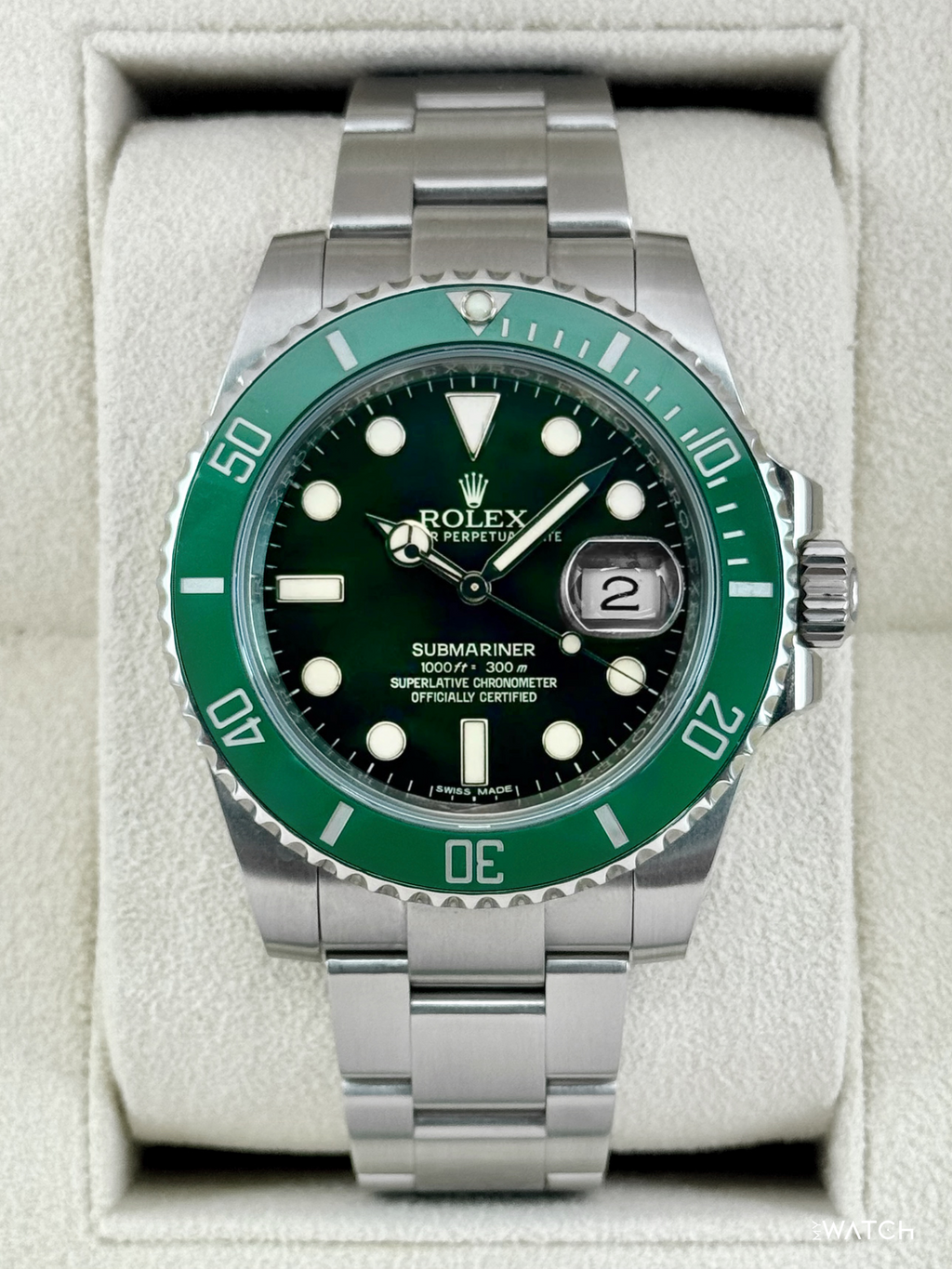 2017 Rolex Submariner “Hulk” 40mm 116610LV Green Dial