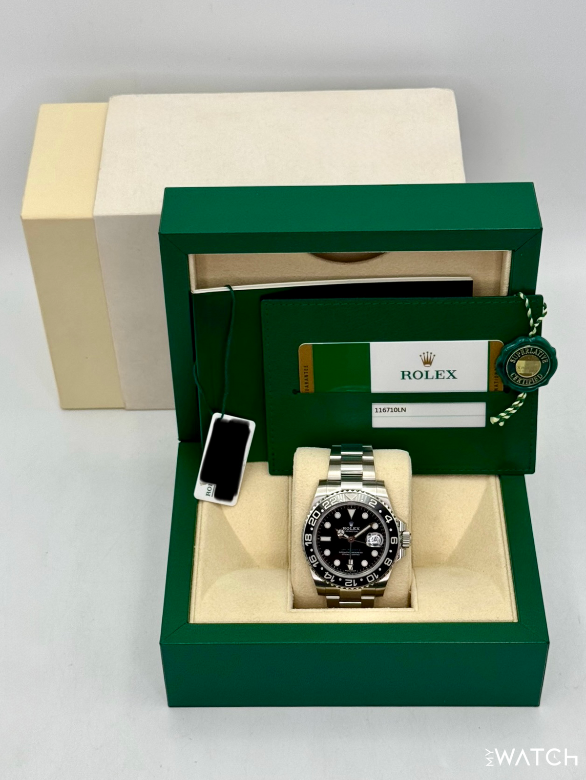 2018 Rolex GMT-Master II 40mm 116710LN Stainless Steel Black Dial