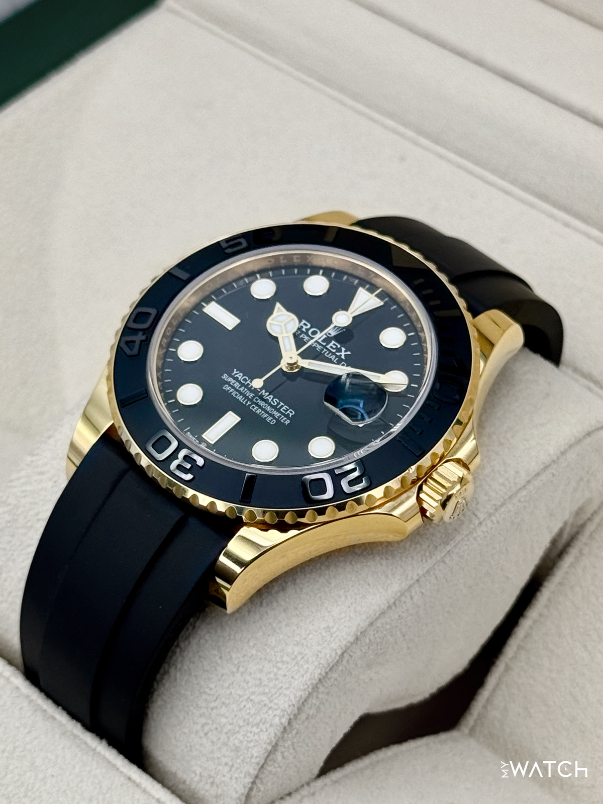 2025 Rolex Yacht-Master 42mm 226658 Yellow Gold Oysterflex Black Dial