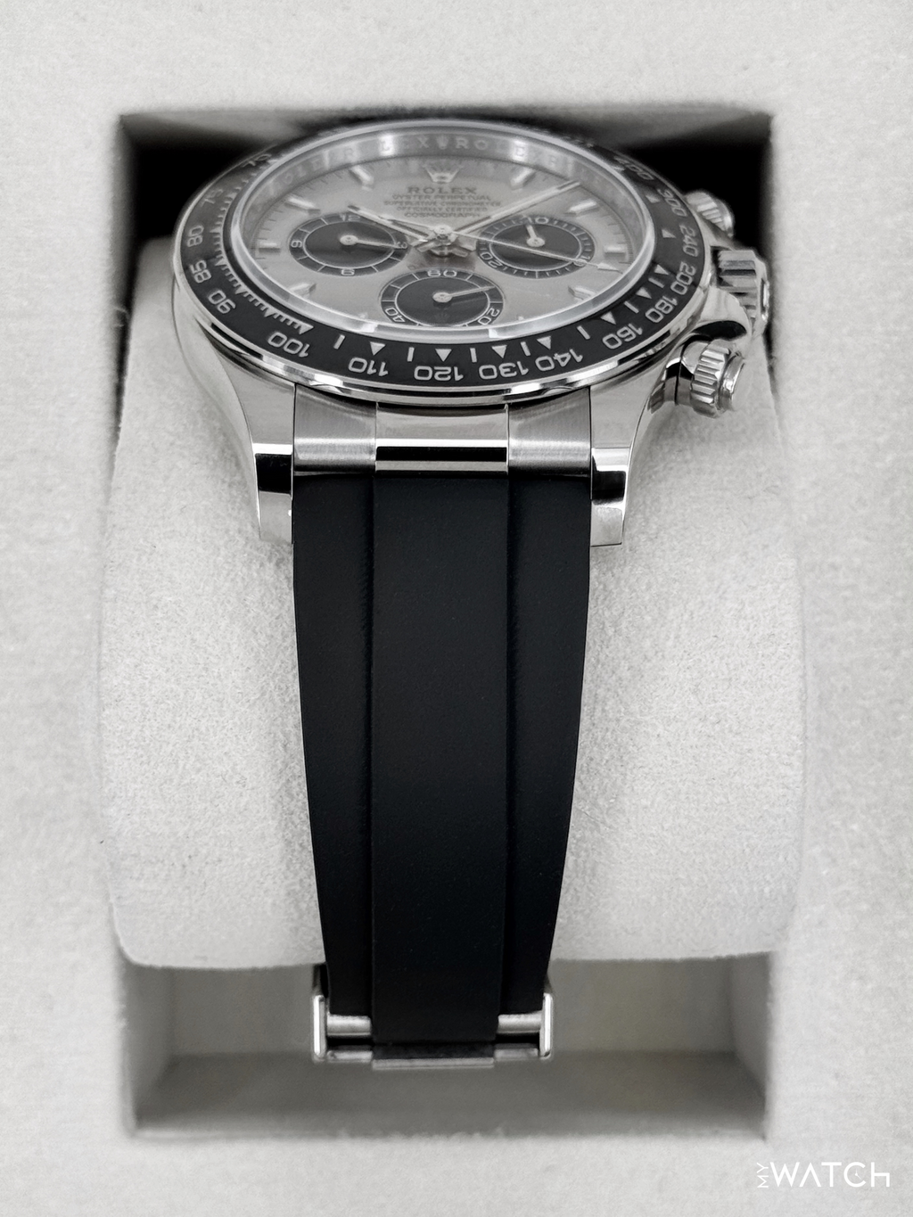 2025 Rolex Daytona 40mm 126519LN White Gold Oysterflex Silver Ghost Dial