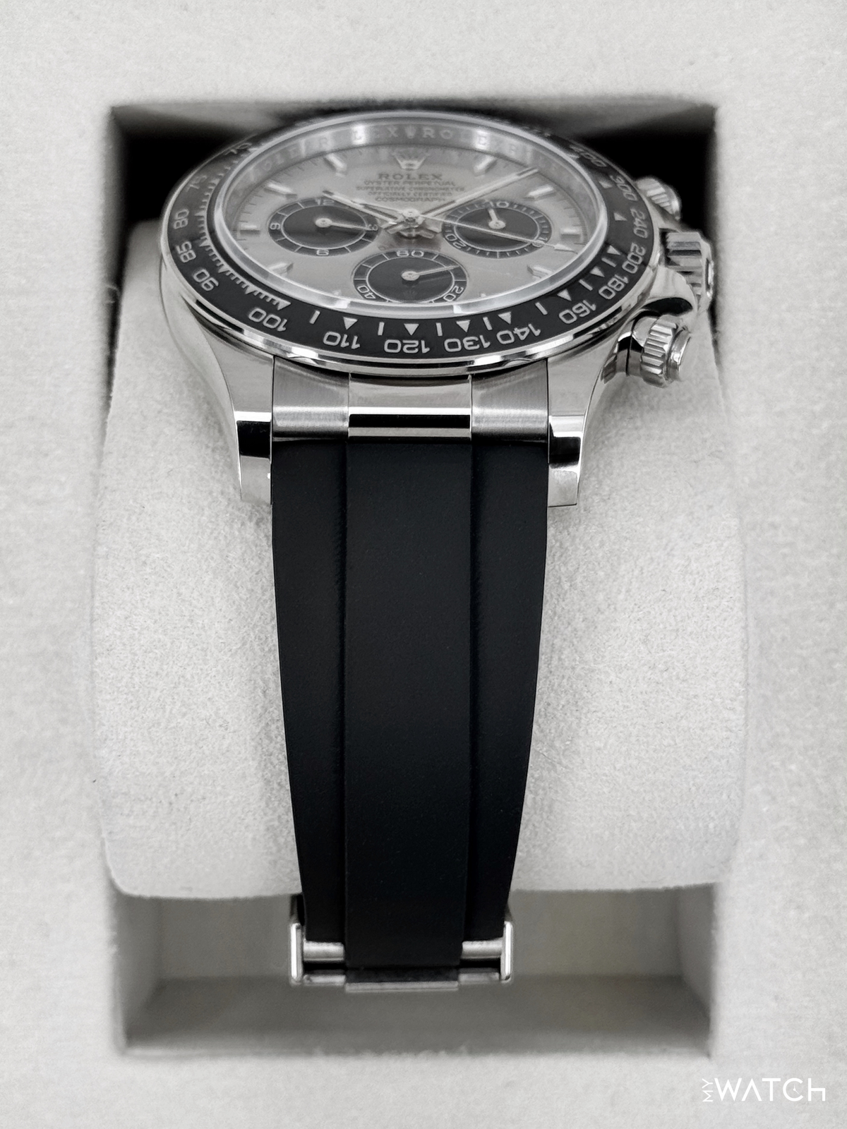 2025 Rolex Daytona 40mm 126519LN White Gold Oysterflex Silver Ghost Dial