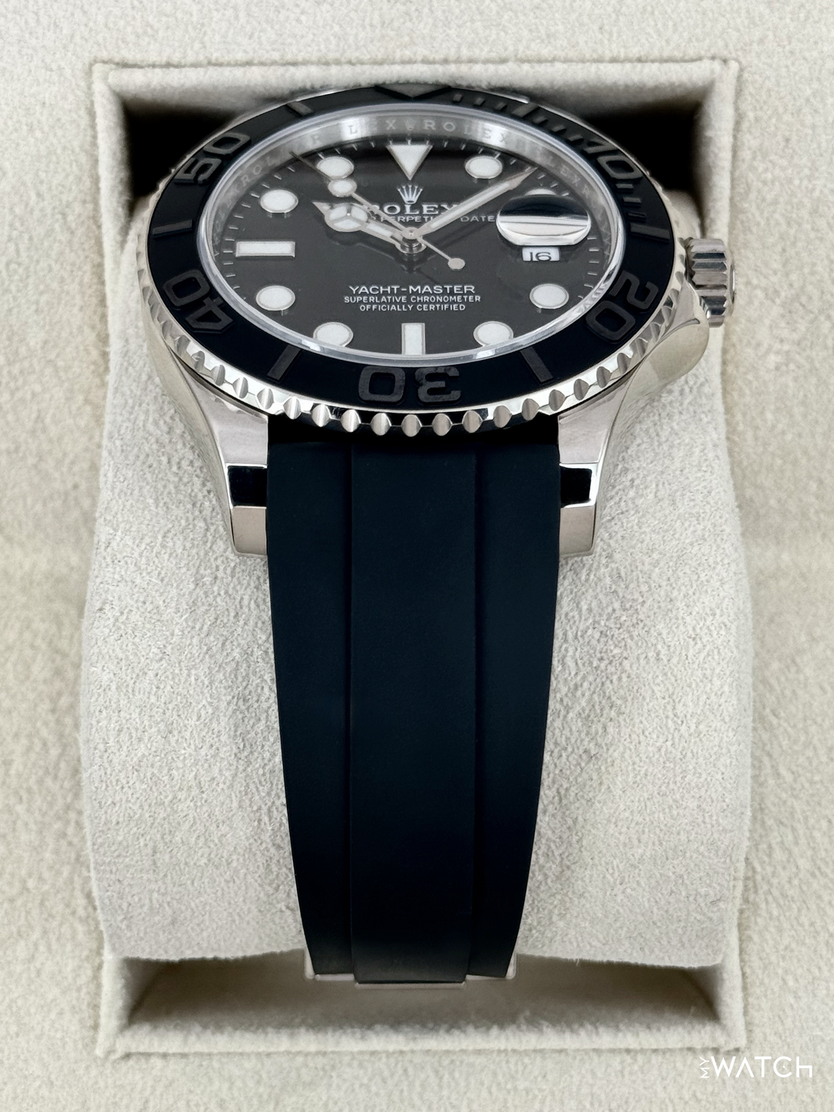 2021 Rolex Yacht-Master 42mm 226659 White Gold Oysterflex Black Dial