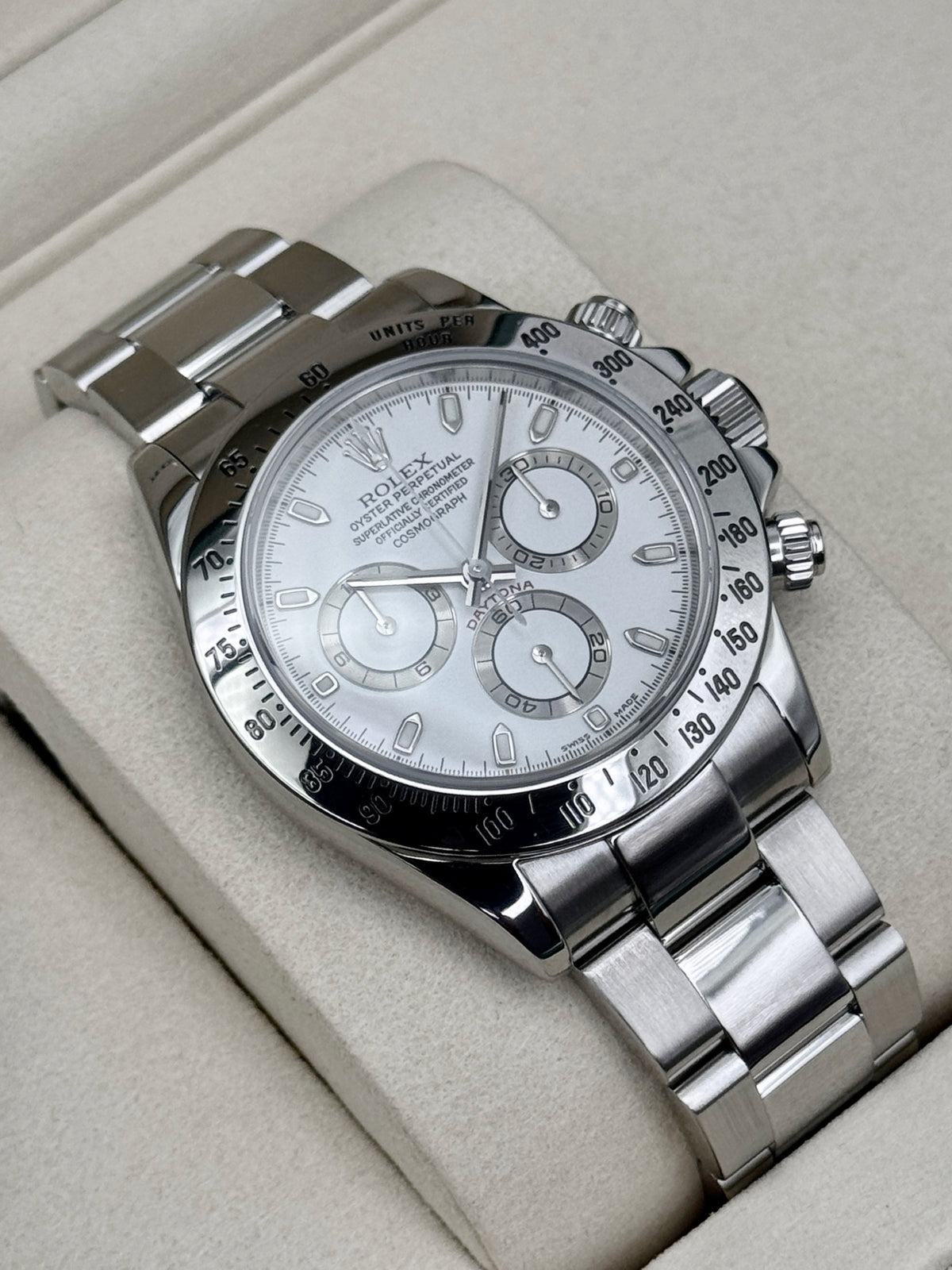 2003 Rolex Daytona 40mm 116520 Stainless Steel White Dial (Collectors Set)