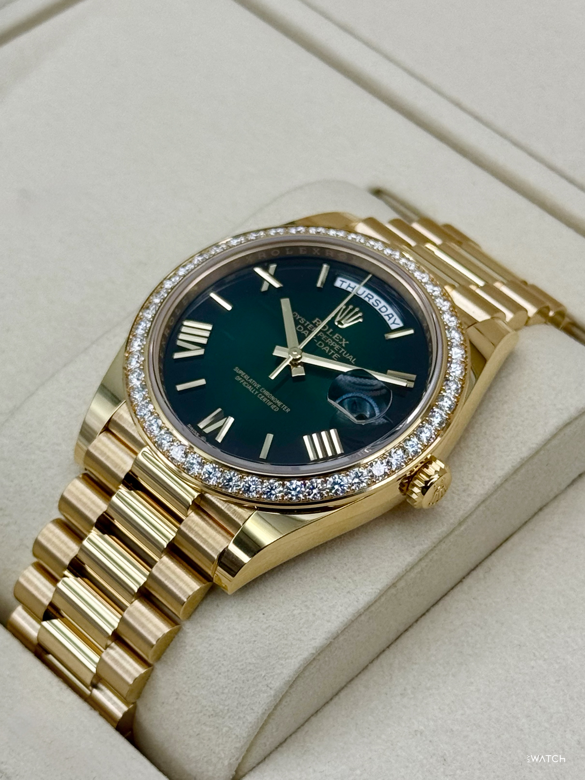 NEW 2026 Rolex Day-Date 40mm 228348RBR Presidential Green Dial