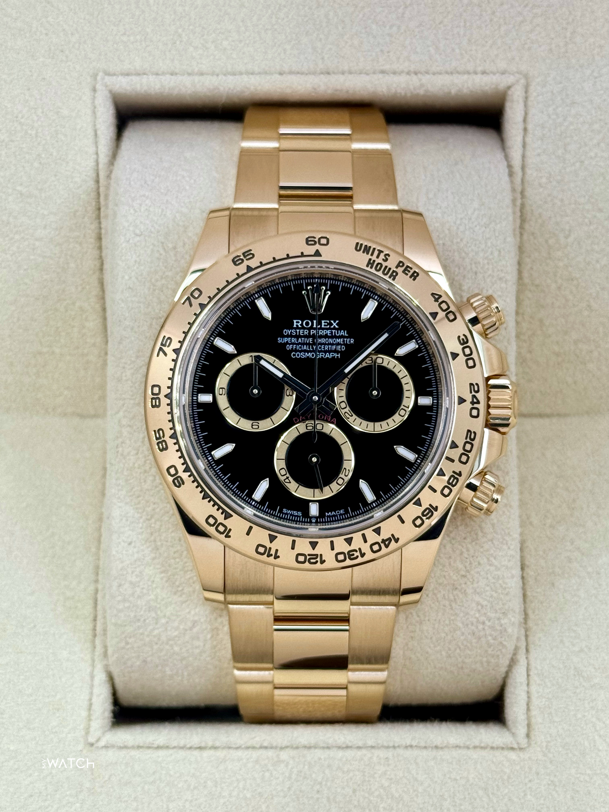 2025 Rolex Daytona 40mm 126508 18kt Yellow Gold Black Dial