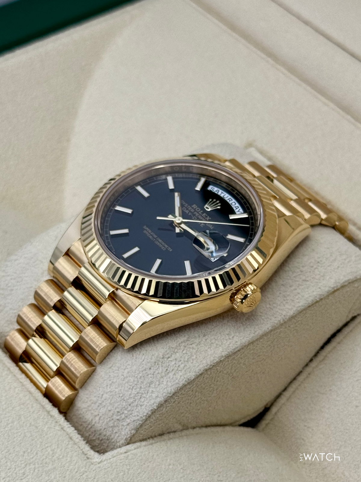 2024 Rolex Day-Date 40mm 228238 Yellow Gold Black Dial