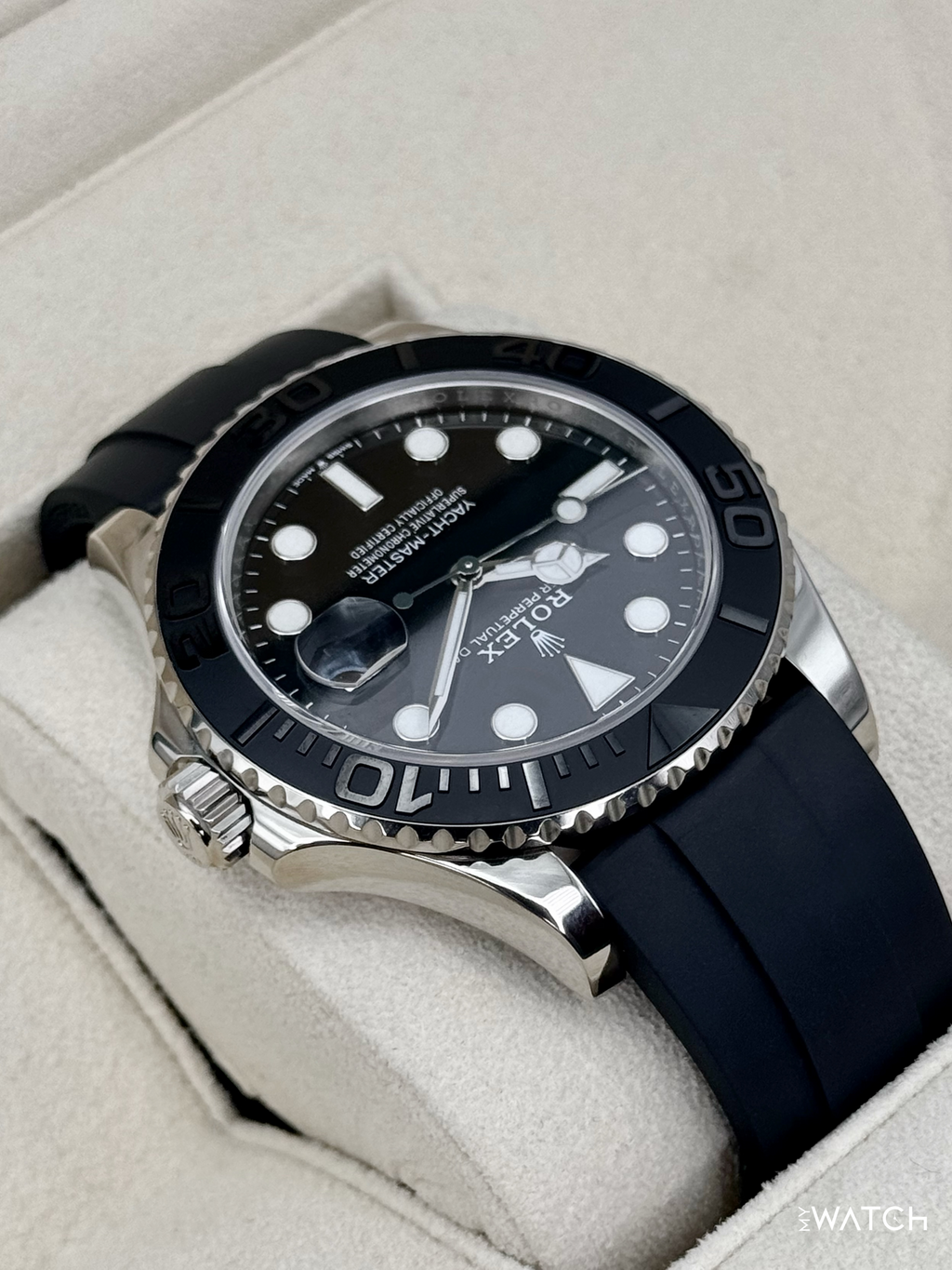 2021 Rolex Yacht-Master 42mm 226659 White Gold Oysterflex Black Dial