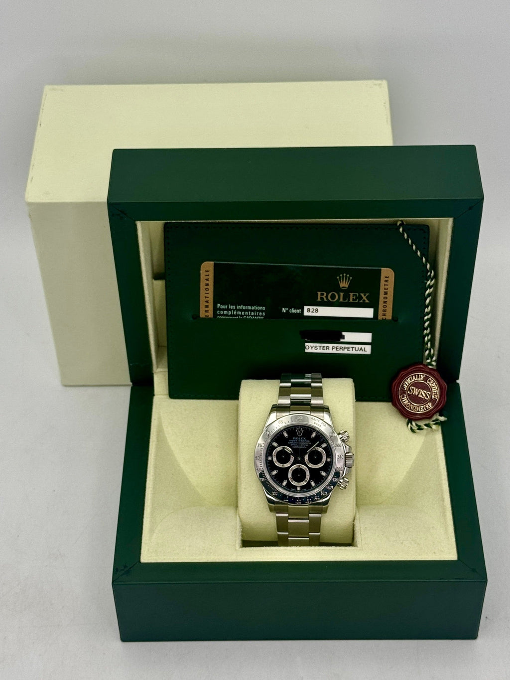 2011 Rolex Daytona 40mm 116520 Stainless Steel Black Dial