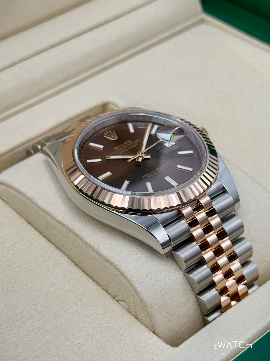 NEW 2025 Rolex Datejust 41mm 126331 Two-Tone Rose Gold Chocolate Dial (STICKERED)