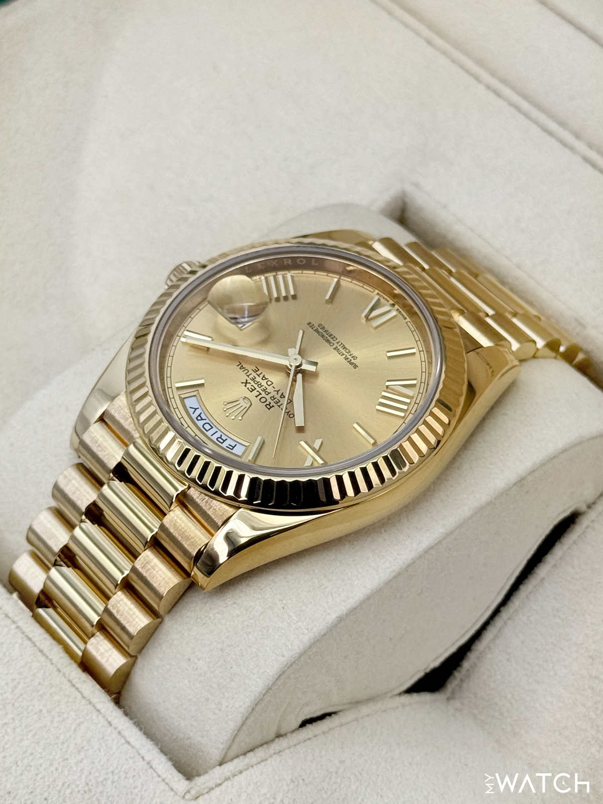2022 Rolex Day-Date 40mm 228238 Presidential Champagne Dial
