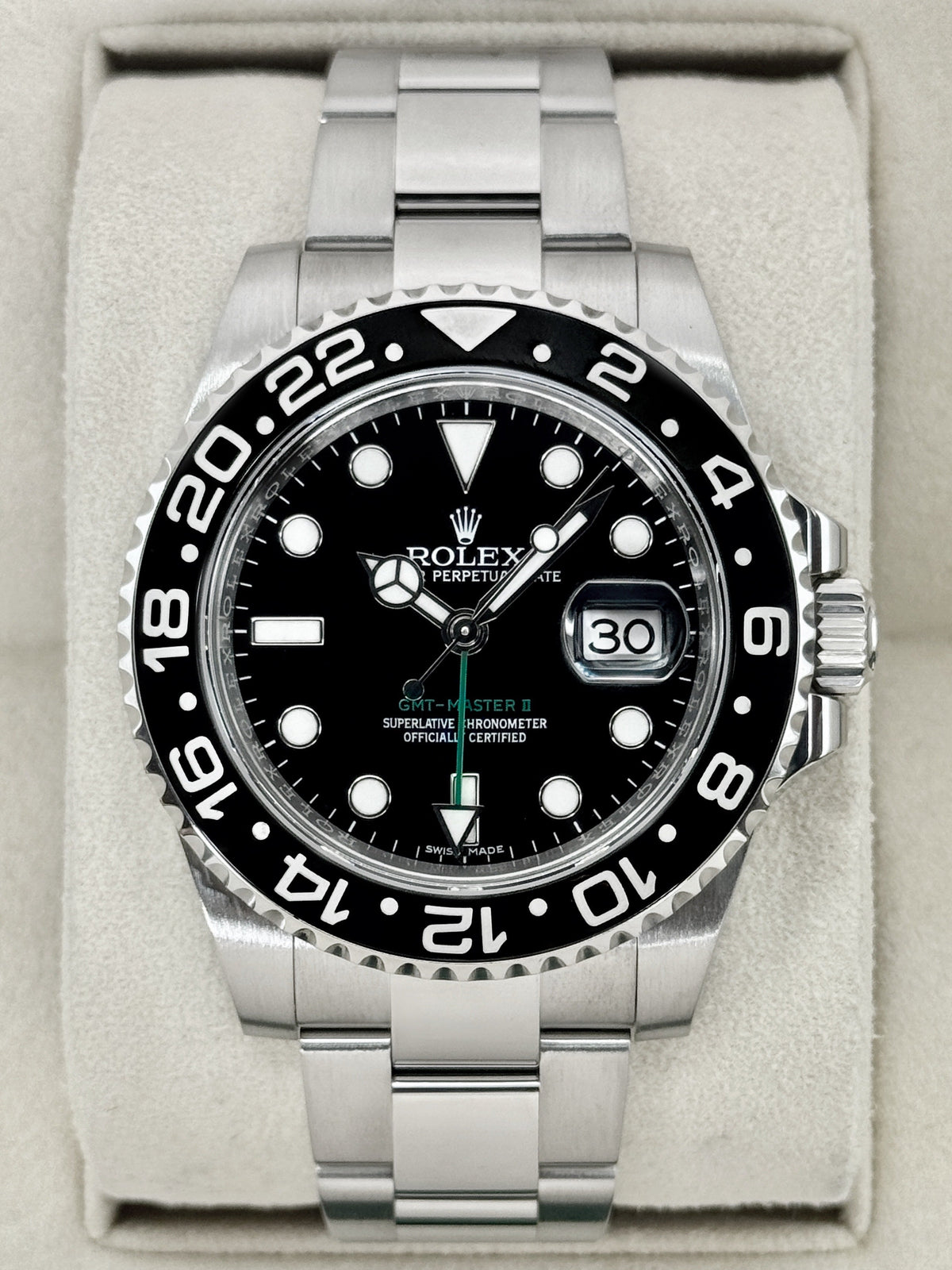 2016 Rolex GMT-Master II 40mm 116710LN Stainless Steel Black Dial