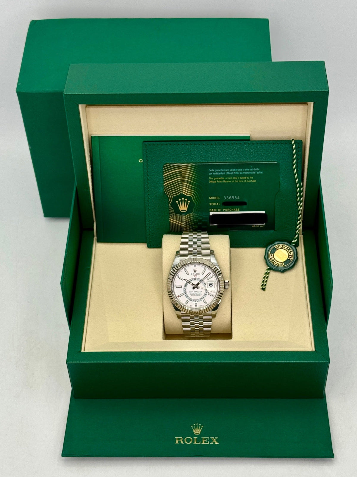 2026 Rolex Sky-Dweller 42mm 336934 Stainless Steel Jubilee White Dial