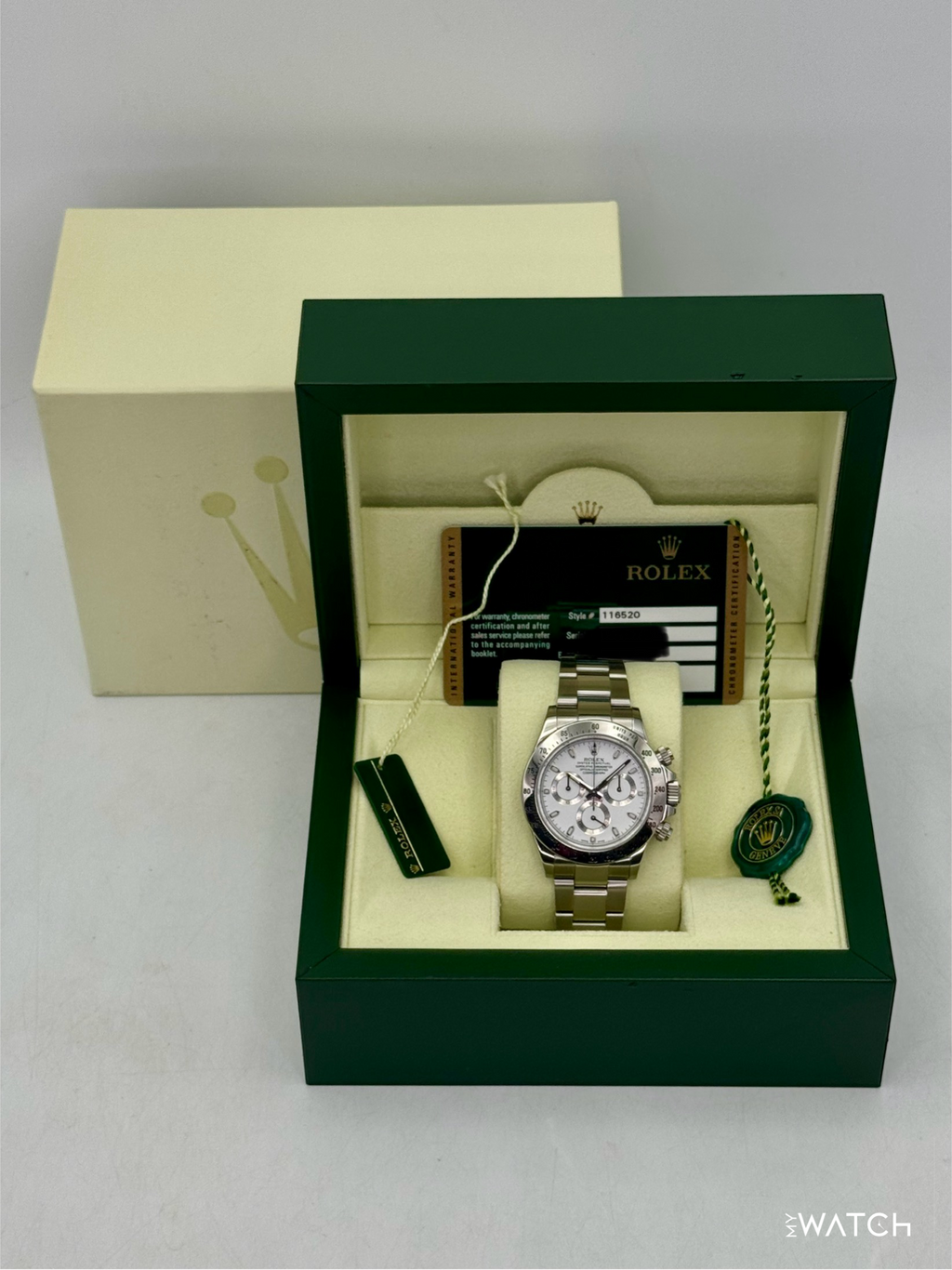 2013 Rolex Daytona 40mm 116520 Stainless Steel White Dial (Collectors Set)