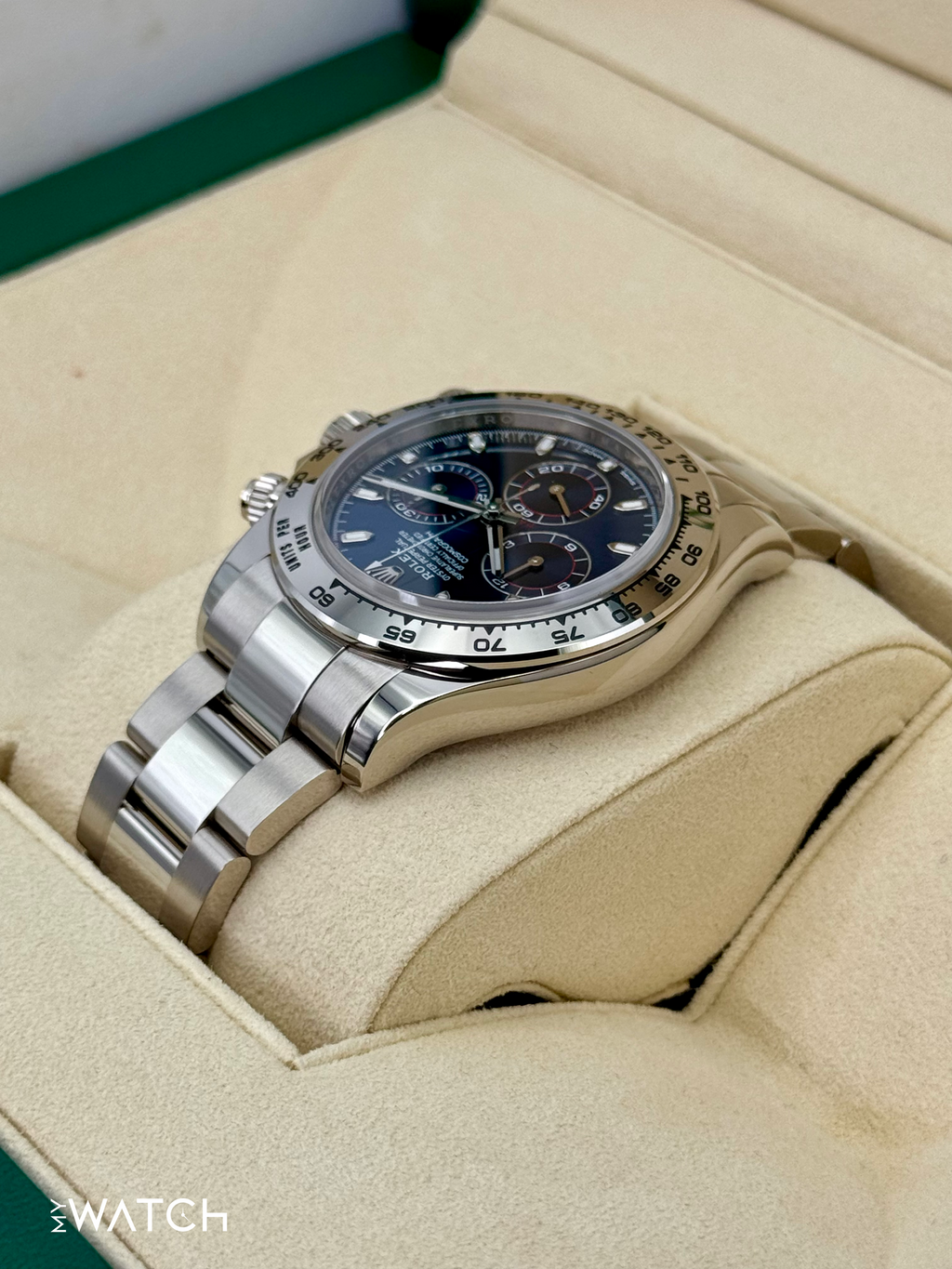 2019 Rolex Daytona 40mm 116509 White Gold Blue Dial