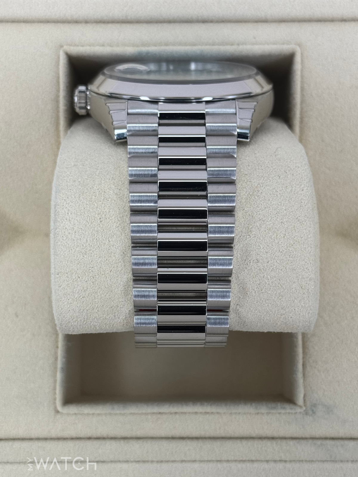 NEW 2024 Rolex Day-Date 40mm 228206 Platinum Blue Motif Dial