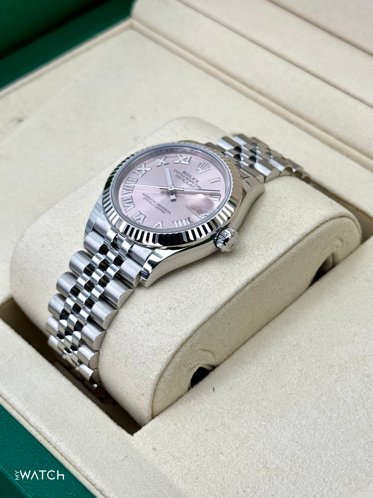NEW 2025 Rolex Lady Datejust 31mm 278274 Stainless Steel Jubilee Pink Roman Dial