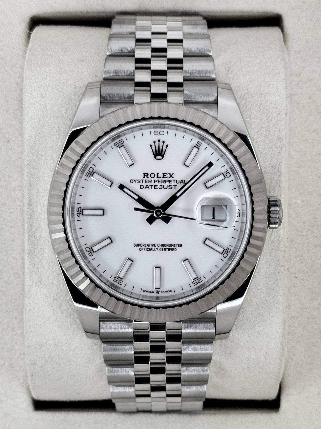 2026 Rolex Datejust 41mm 126334 Stainless Steel Jubilee White Dial