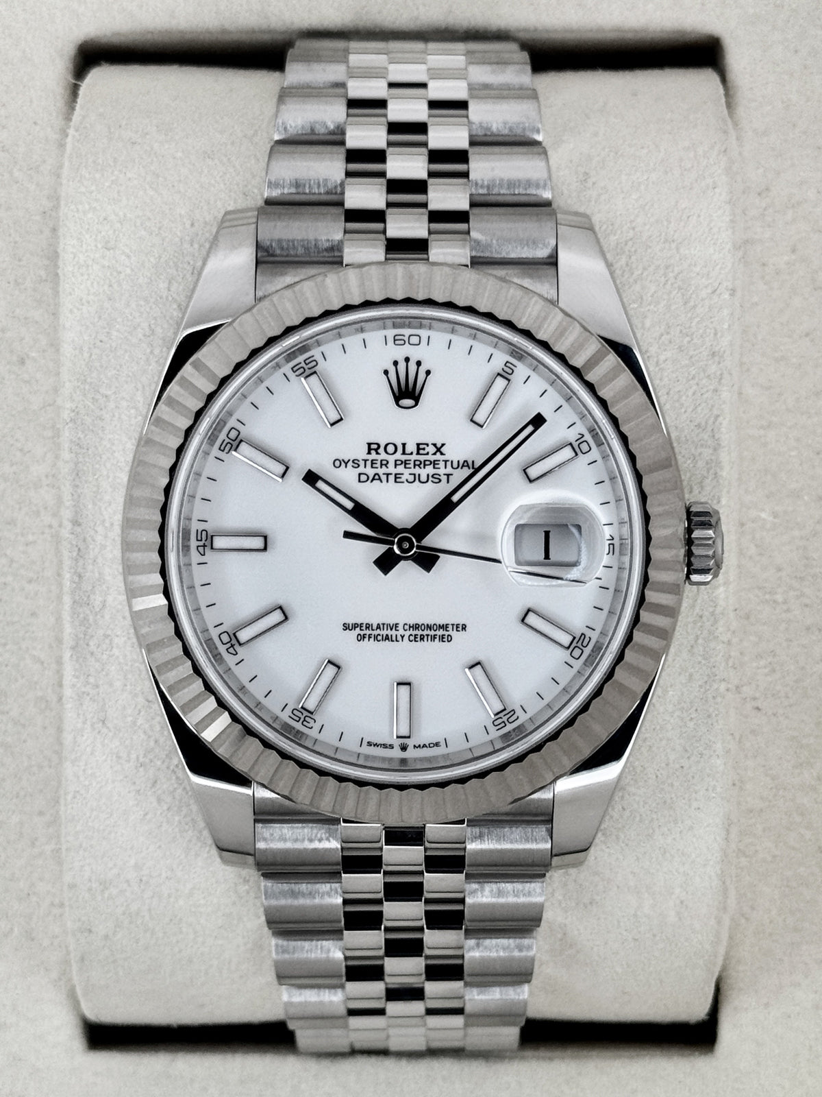 2026 Rolex Datejust 41mm 126334 Stainless Steel Jubilee White Dial