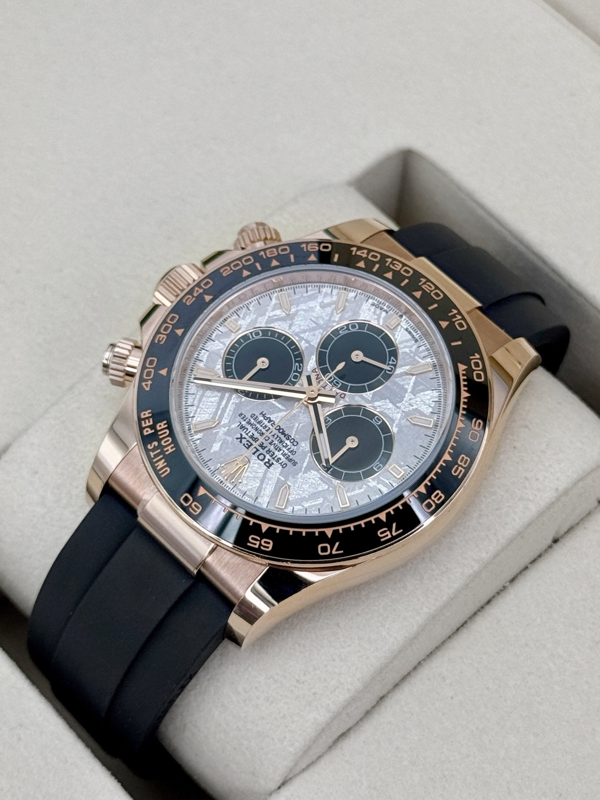 NEW 2026 Rolex Daytona 40mm 126515LN Rose Gold Oysterflex Meteorite Dial