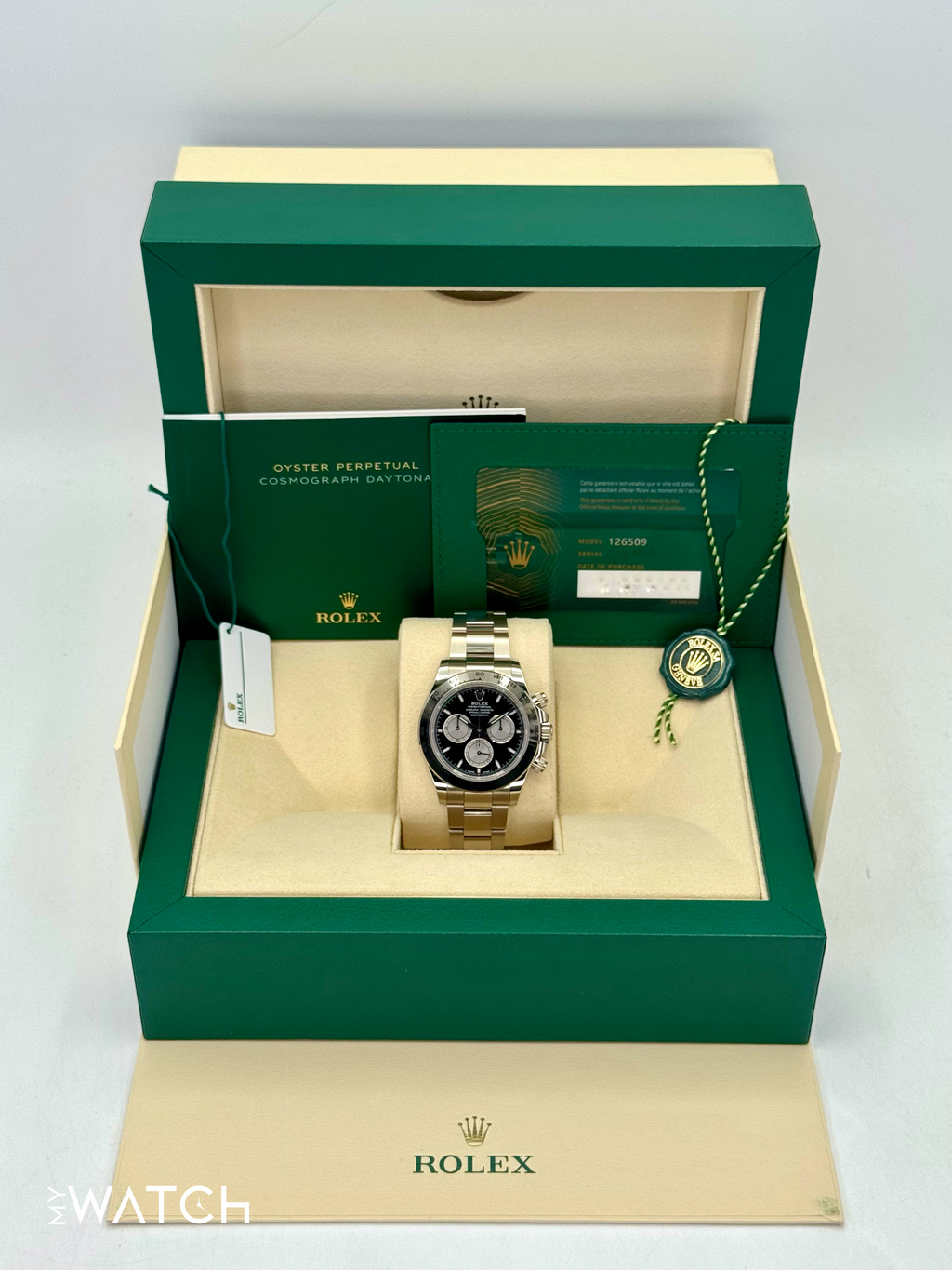 2023 Rolex Daytona 40mm 126509 White Gold Black Dial