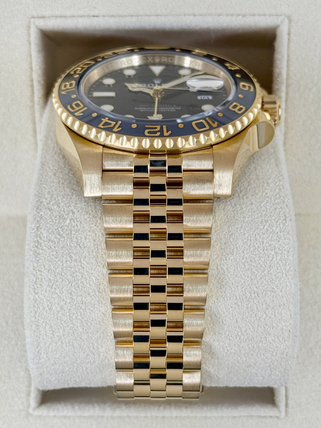 2024 Rolex GMT-Master II 40mm 126718GRNR Yellow Gold Jubilee Black Dial