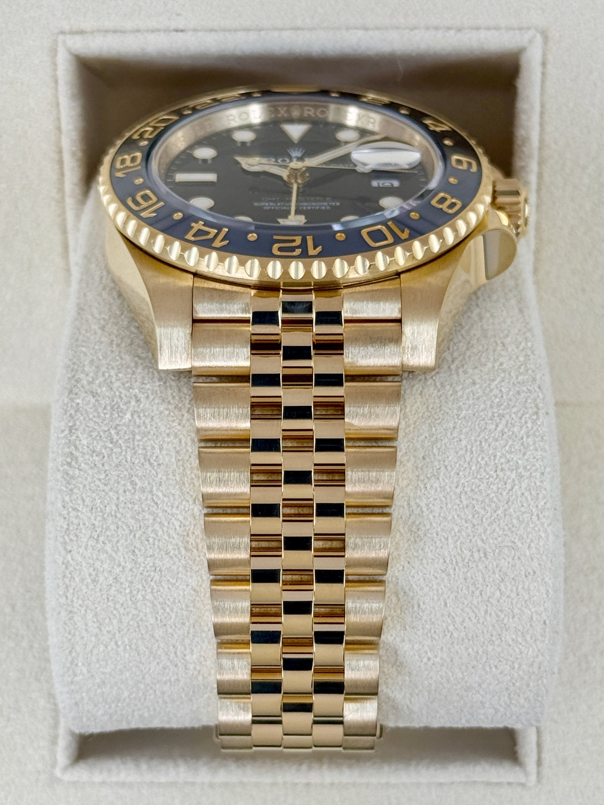 2024 Rolex GMT-Master II 40mm 126718GRNR Yellow Gold Jubilee Black Dial