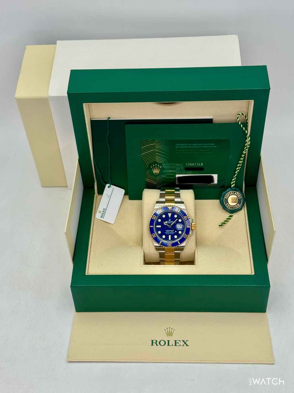 2021 Rolex Submariner "Bluesy" 41mm 126613LB Two-Tone Blue Dial