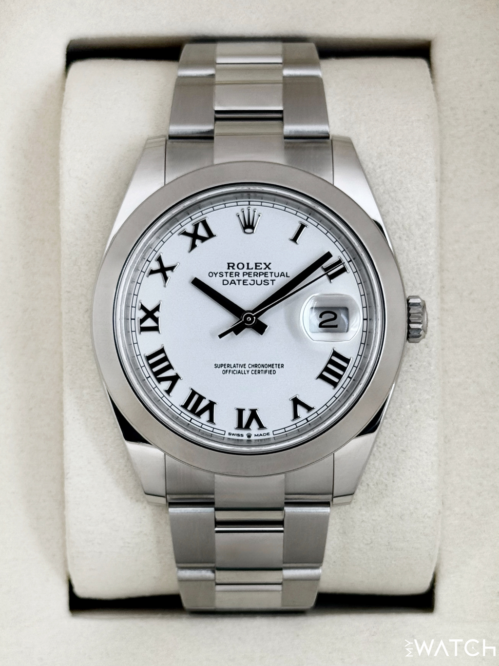 NEW 2026 Rolex Datejust 41mm 126300 Stainless Steel Oyster White Roman Numeral Dial