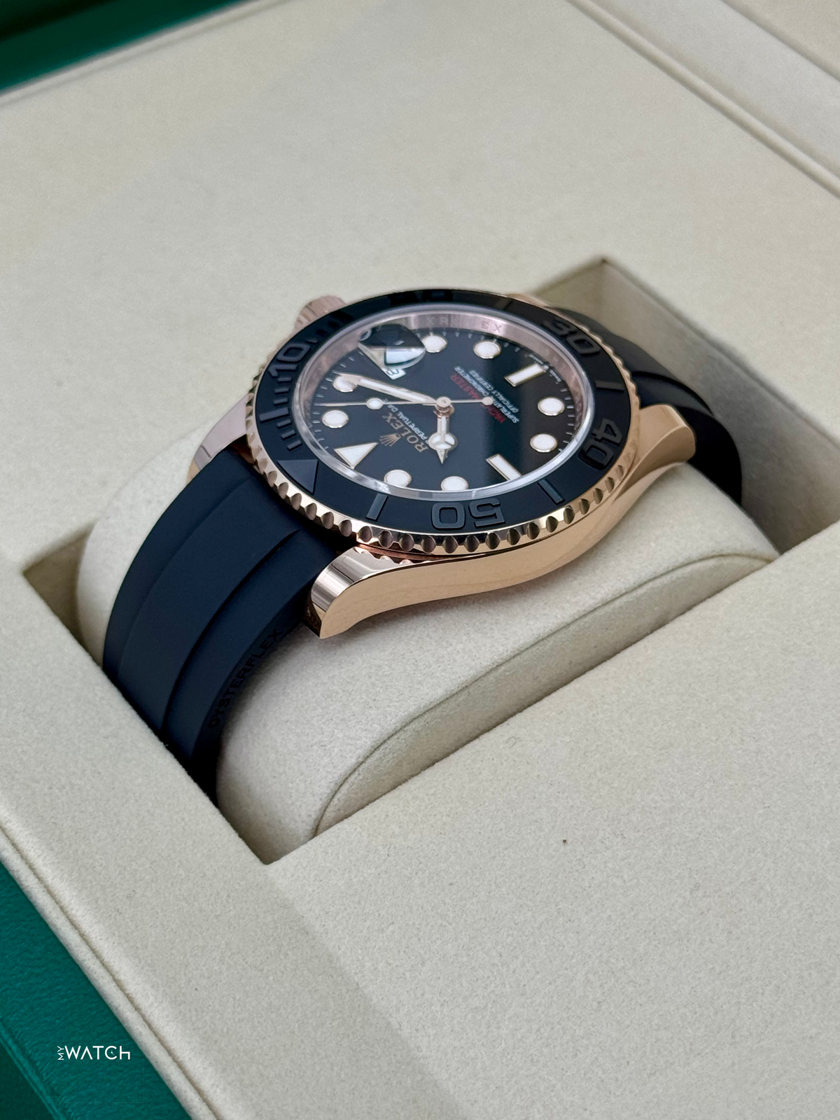 NEW 2026 Rolex Yacht-Master 40mm 126655 Rose Gold Oysterflex Black Dial