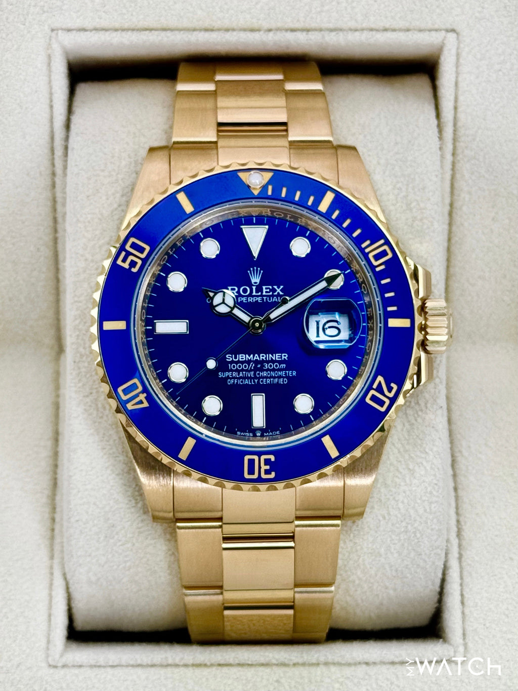 Rolex Submariner "Bluesy" 41mm 126618LB Yellow Gold Blue Dial
