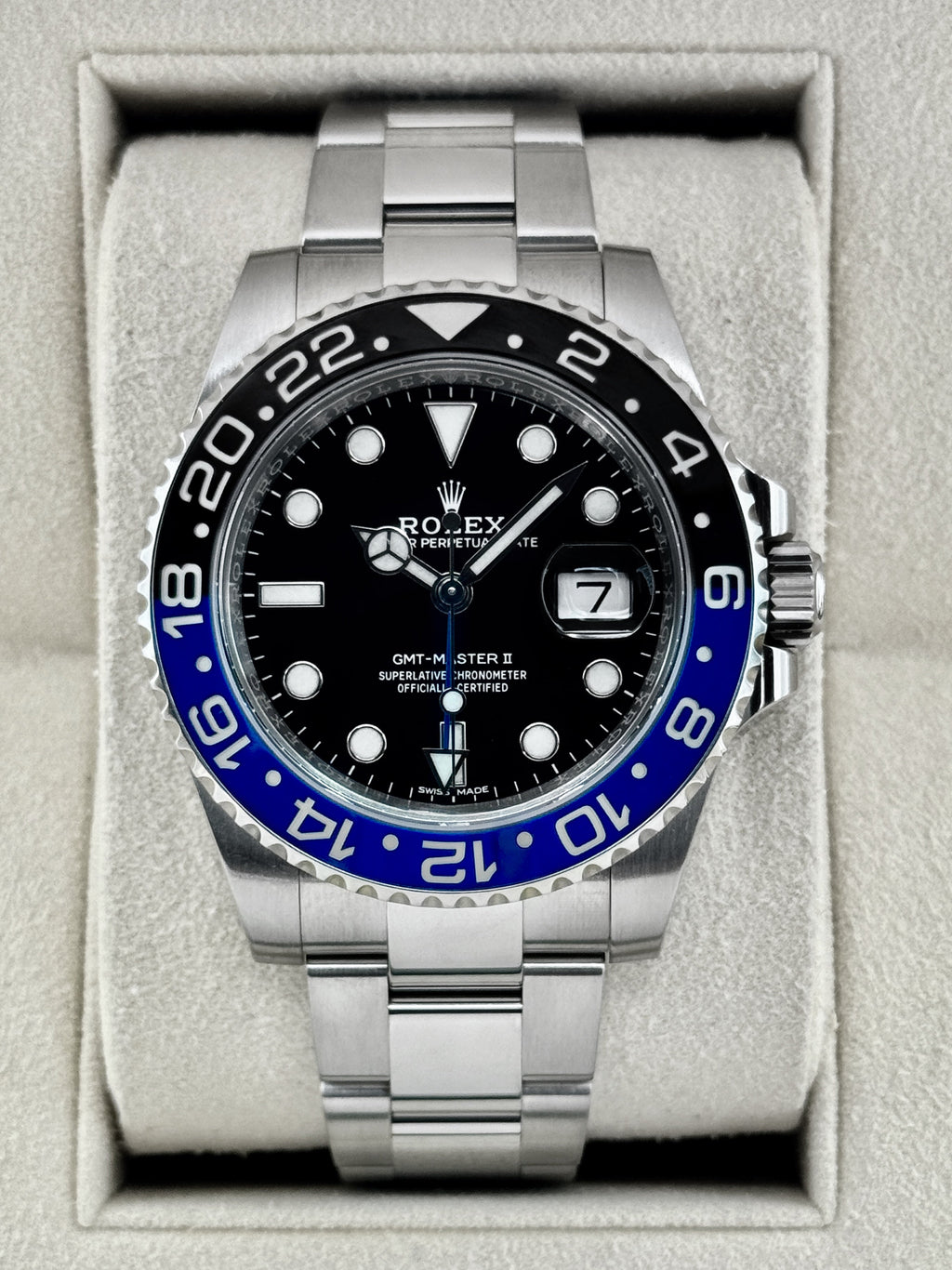 2020 Rolex GMT-Master II "Batman" 40mm 116710BLNR Oyster (NFC CARD)