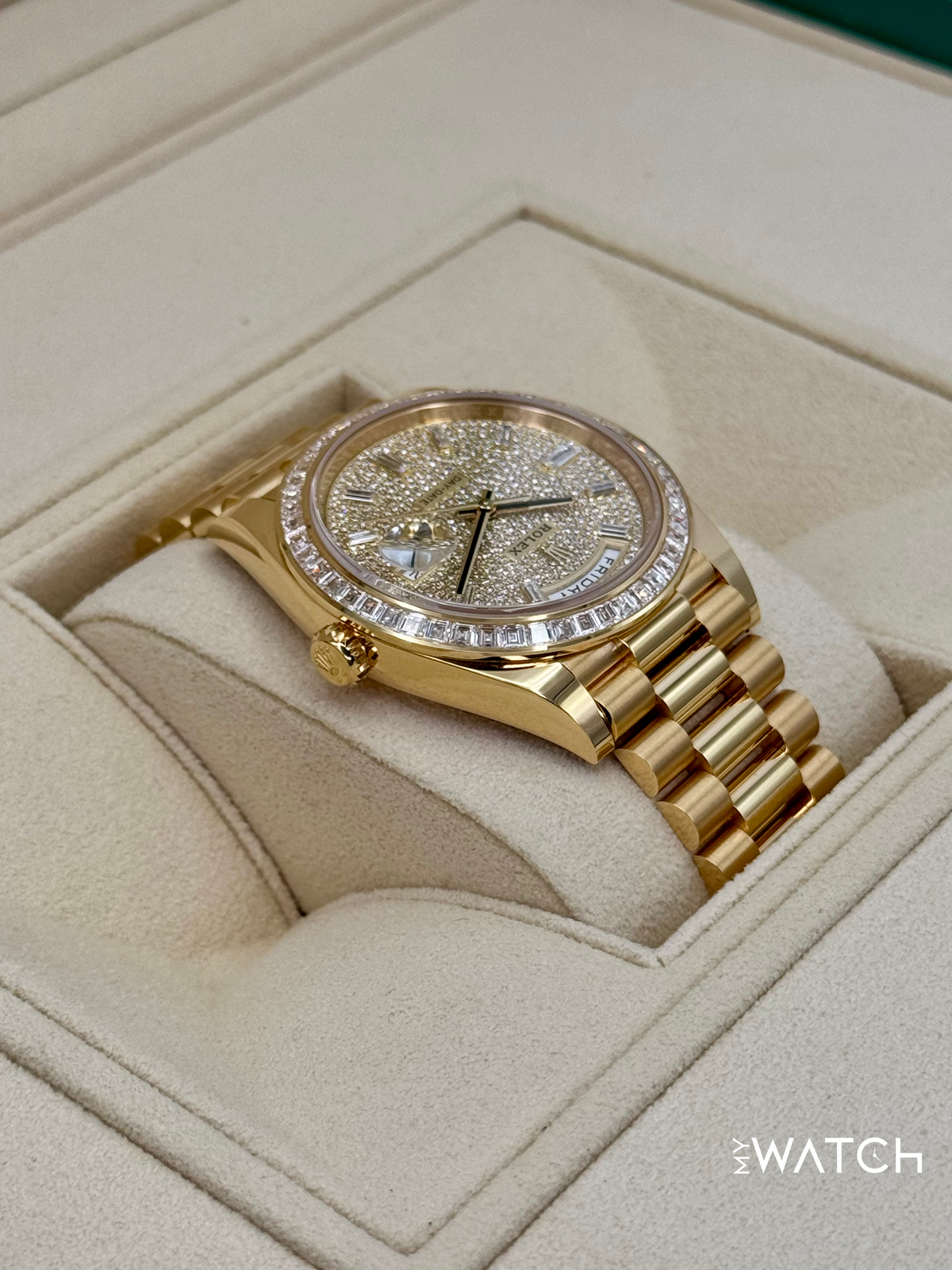 2025 Rolex Day-Date 40mm 228398TBR Diamond Paved Dial