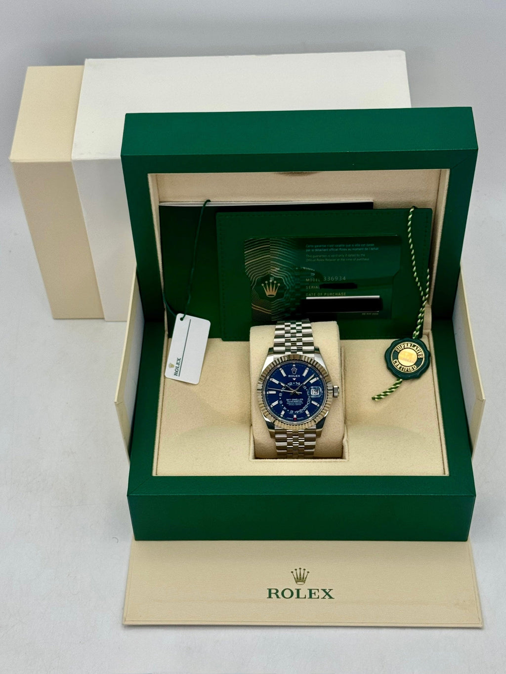 2023 Rolex Sky-Dweller 42mm 336934 Stainless Steel Jubilee Blue Dial