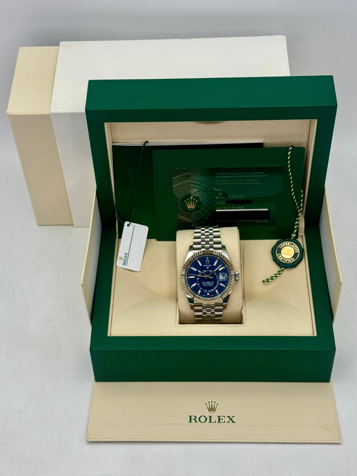 2023 Rolex Sky-Dweller 42mm 336934 Stainless Steel Jubilee Blue Dial