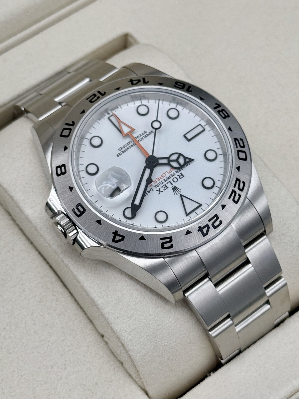 NEW 2026 Rolex Explorer II 42mm 226570 Stainless Steel Polar White Dial (NEW CARD AND STICKERED)
