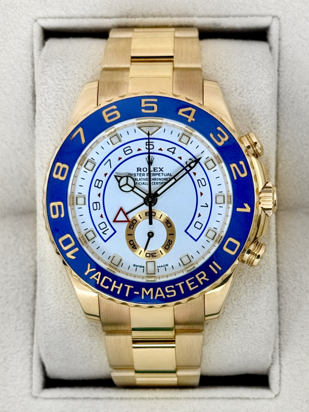 2023 Rolex Yacht-Master II 44mm 116688 18K Yellow Gold White Dial