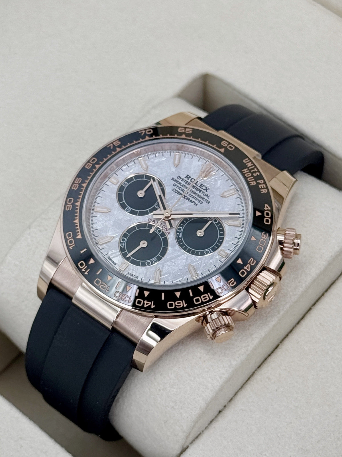 NEW 2026 Rolex Daytona 40mm 126515LN Rose Gold Oysterflex Meteorite Dial