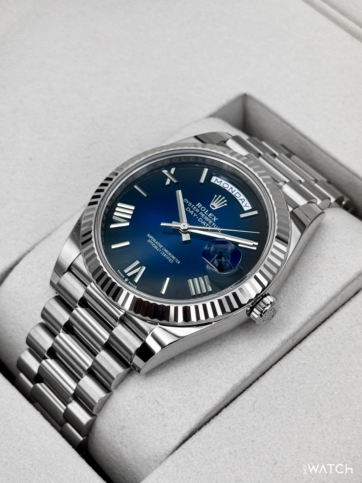 NEW 2026 Rolex Day-Date 40mm 228239 Presidential Blue Ombre Dial