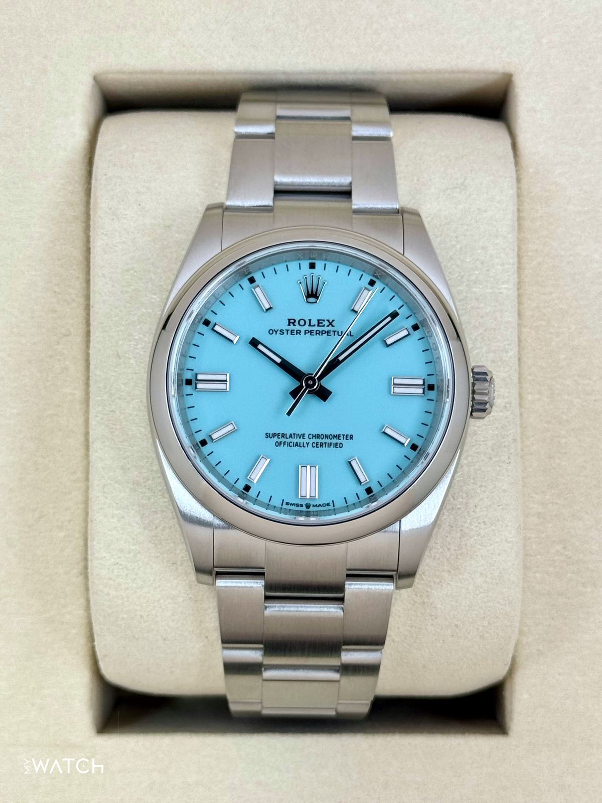 NEW 2026 Rolex Oyster Perpetual 36mm 126000 Tiffany Blue Dial