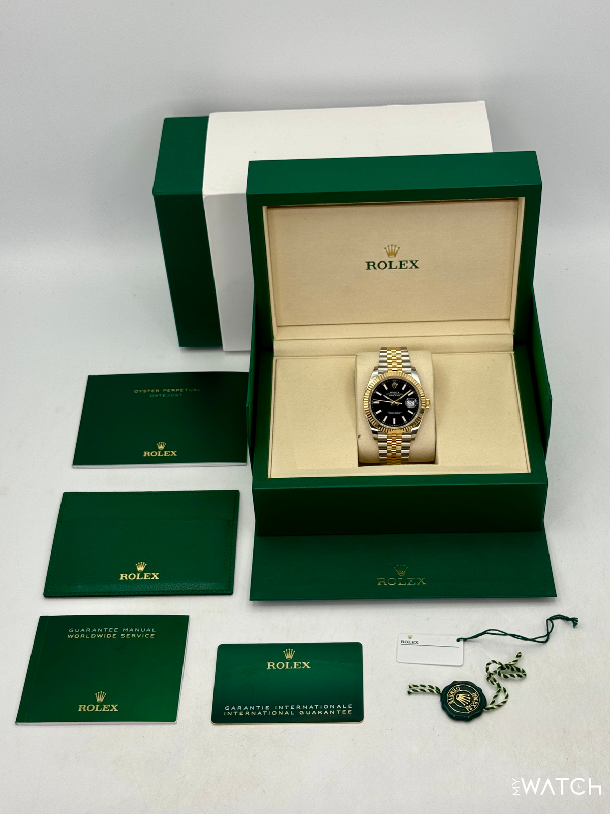 2025 Rolex Datejust 41mm 126333 Two-Tone Jubilee Black Dial