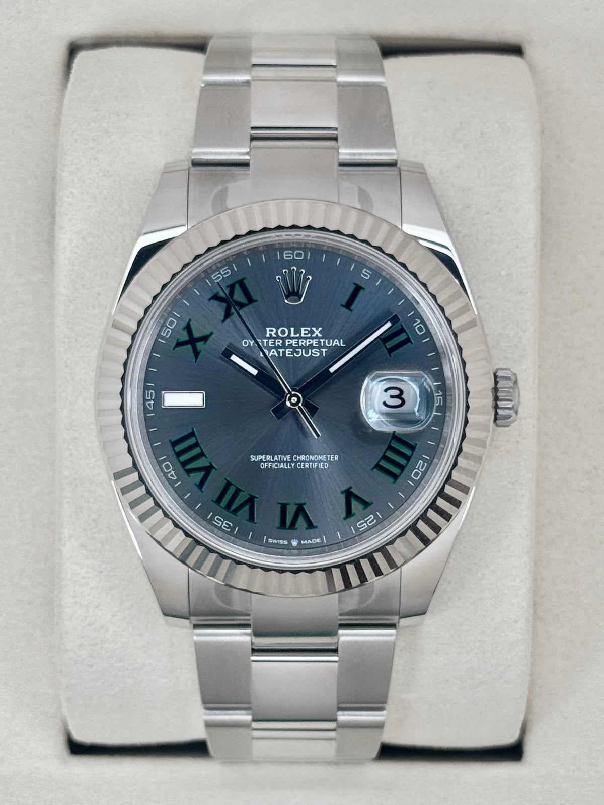 NEW 2026 Rolex Datejust 41mm 126334 Stainless Steel Oyster Wimbledon Dial (STICKERED)