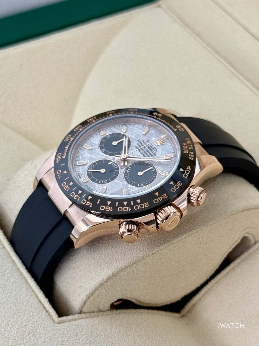 2022 Rolex Daytona 40mm 116515LN Rose Gold Oysterflex Meteorite Dial