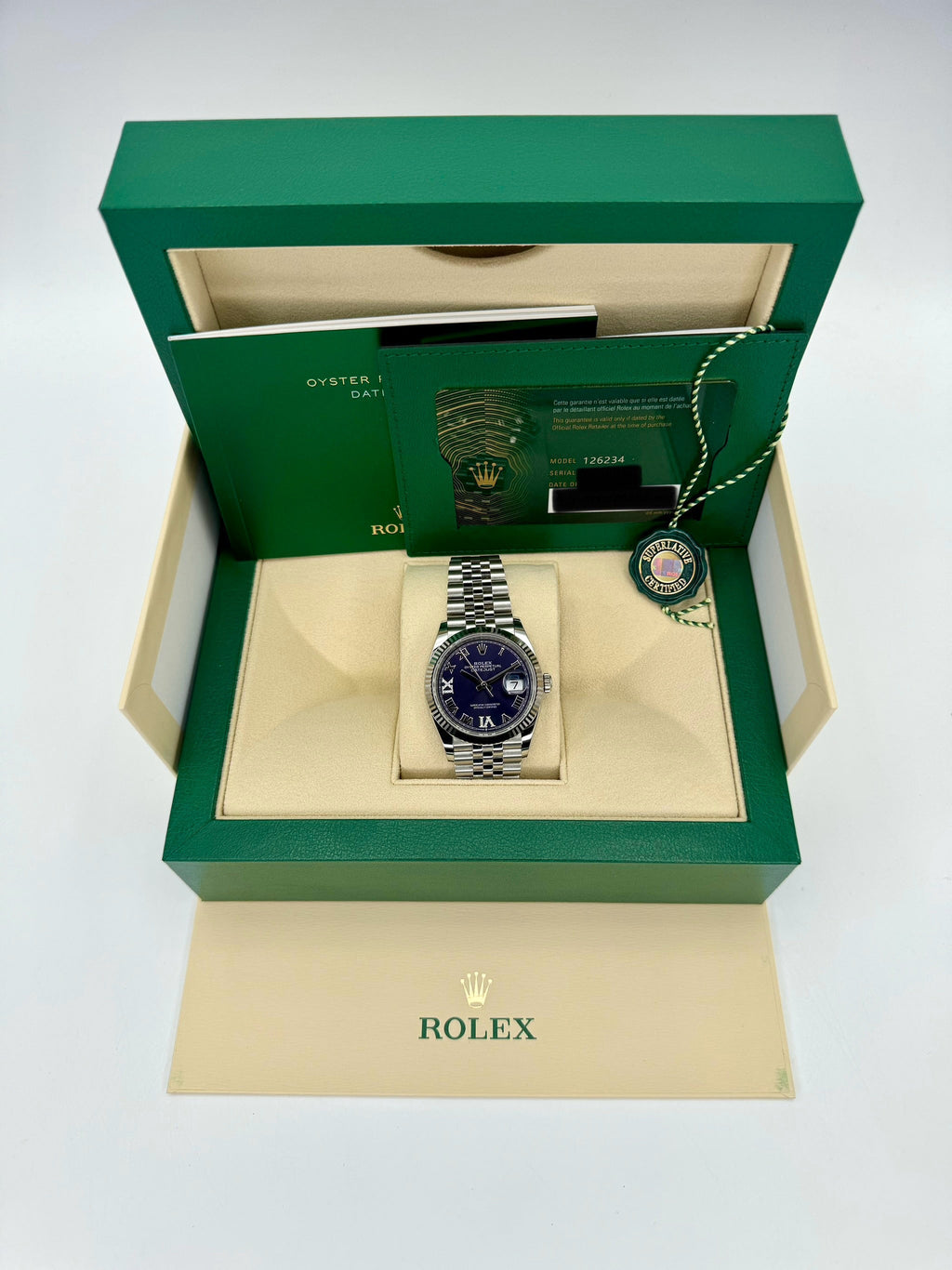 NEW 2025 Rolex Datejust 36mm 126234 Stainless Steel Jubilee Purple Dial