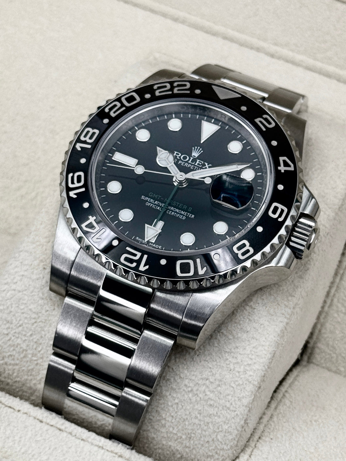 2018 Rolex GMT-Master II 40mm 116710LN Stainless Steel Black Dial