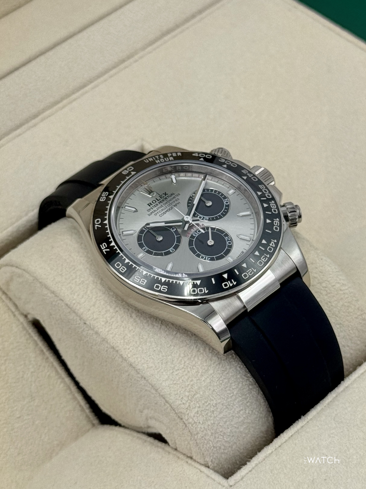 2025 Rolex Daytona 40mm 126519LN White Gold Oysterflex Silver Ghost Dial