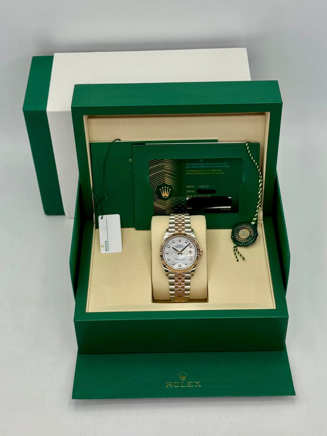 NEW 2026 Rolex Datejust 36mm 126231 Two-Tone Jubilee Mother of Pearl Diamond Dial