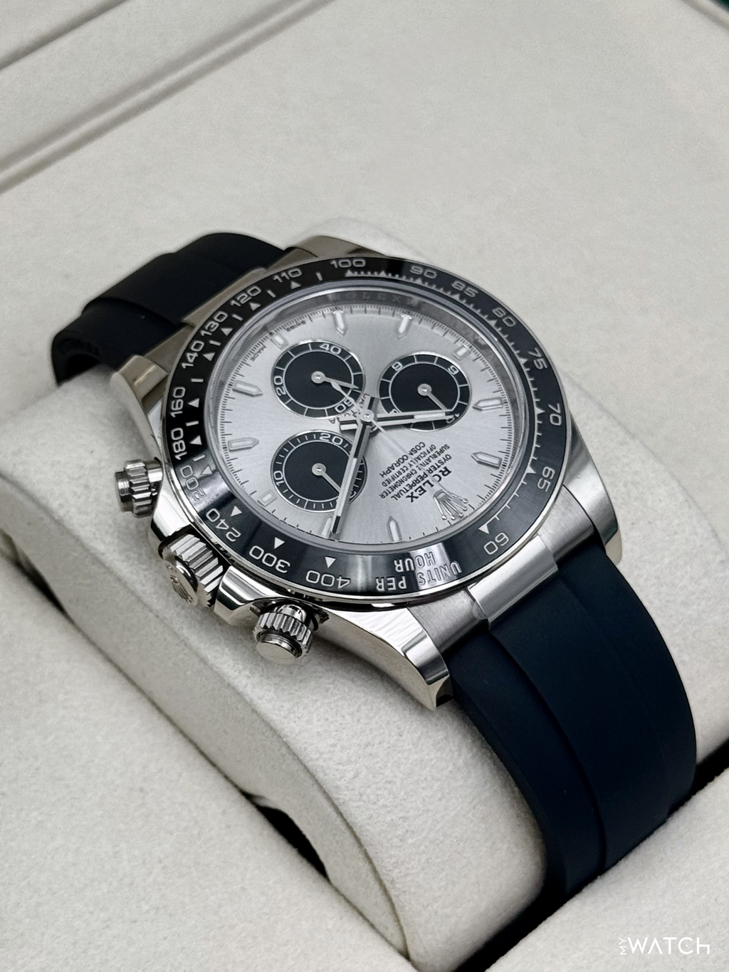 2026 Rolex Daytona 40mm 126519LN White Gold Oysterflex Silver Ghost Dial