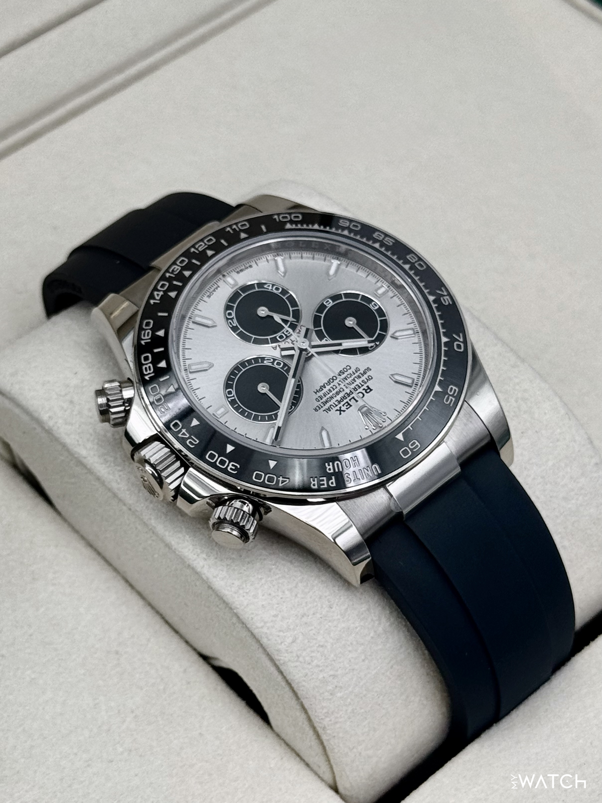 2026 Rolex Daytona 40mm 126519LN White Gold Oysterflex Silver Ghost Dial