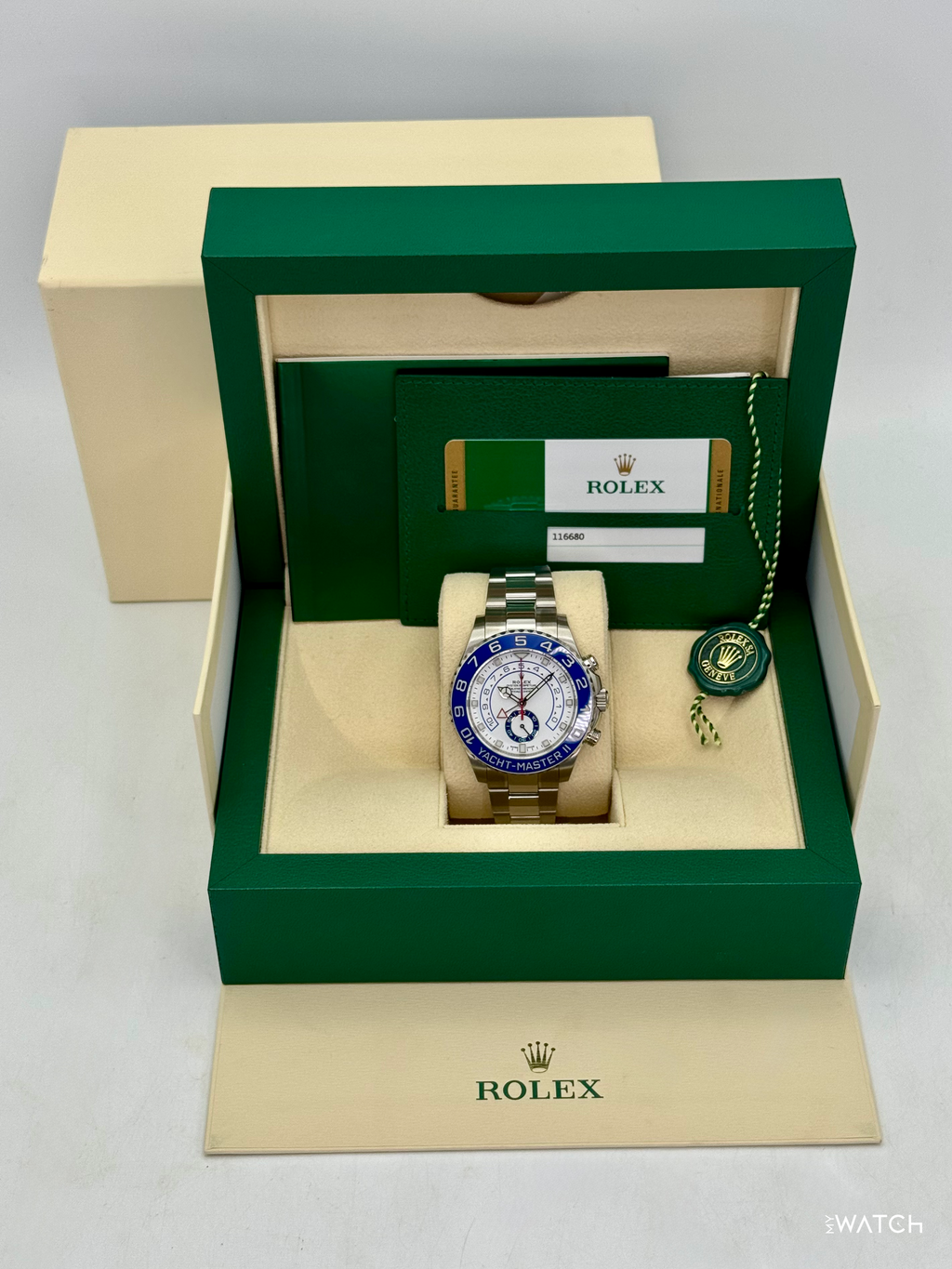 2019 Rolex Yacht-Master II 44mm 116680 Stainless Steel White Dial