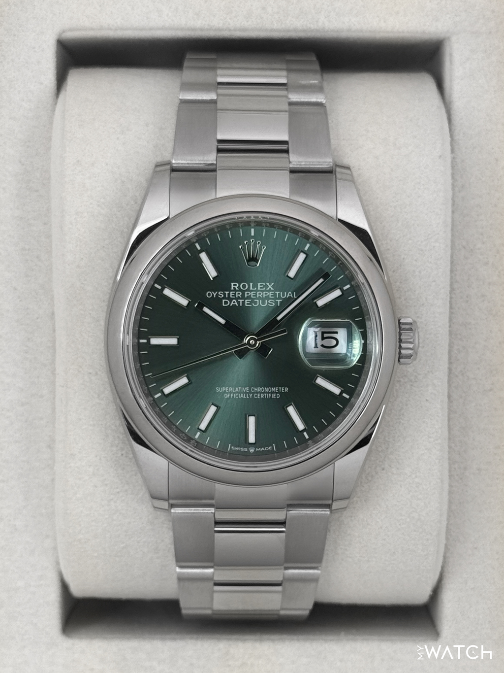 NEW 2026 Rolex Datejust 36mm 126200 Oyster Mint Green Dial